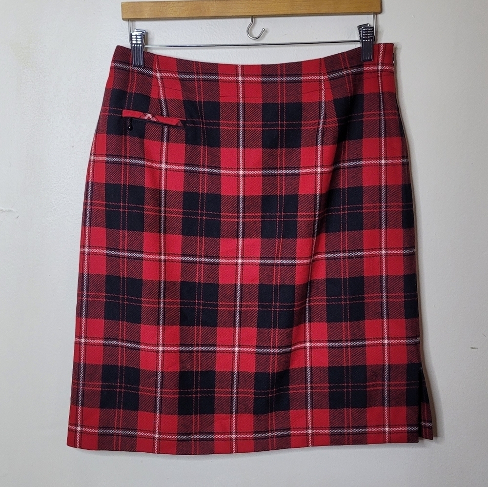 Pendleton Wool Plaid Skirt Size 12 - Picture 2 of 7
